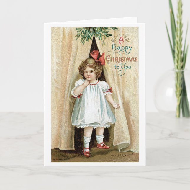 A Happy Christmas to You - Ellen Clapsaddle Holiday Card (Front)