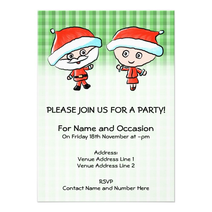 A Happy Couple at Christmas. Mr and Mrs Claus. Personalized Announcements