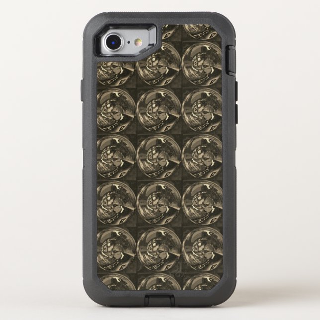 A Happy design GOLDEN,BLACK Otterbox iPhone Case (Back)