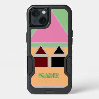 A happy design,SHAPES,BLAKE,RED,PINK,GREEN iPhone 13 Case