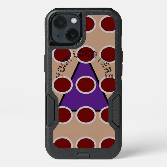 A happy design,SHAPES, BROWN,RED, LAVENDE Otterbox iPhone Case (Back)