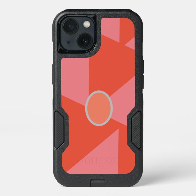 A Happy design SHAPES ORANGE  Otterbox iPhone Case (Back)