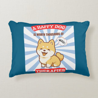 A Happy Dog Shiba cute dog Accent Pillow