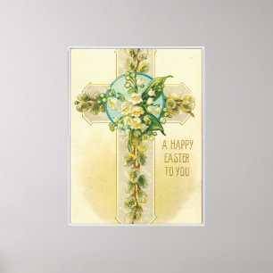 A Happy Easter to You - Antique Postcard, Canvas Print