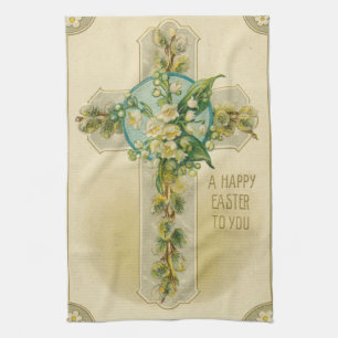 A Happy Easter to You - Antique Postcard,  Kitchen Towel