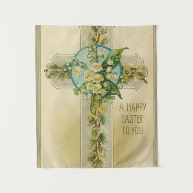 A Happy Easter to You - Antique Postcard,  Tapestry (Front)