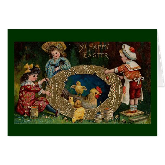 A Happy Easter Vintage Easter Card