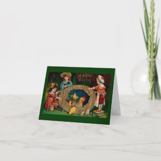 A Happy Easter Vintage Easter Holiday Card