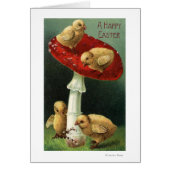 A Happy EasterChicks on Red Mushroom (Front)