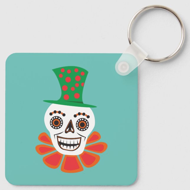 a happy face keychain (Back)