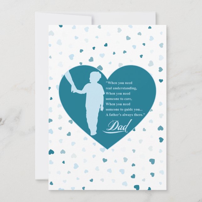 A happy father's day message invitation (Front)