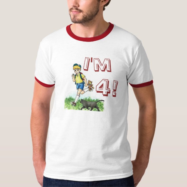 A happy four year old boy T-Shirt (Front)