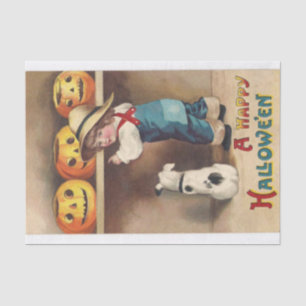 A Happy Halloween by Ellen Clapsaddle Tissue Paper