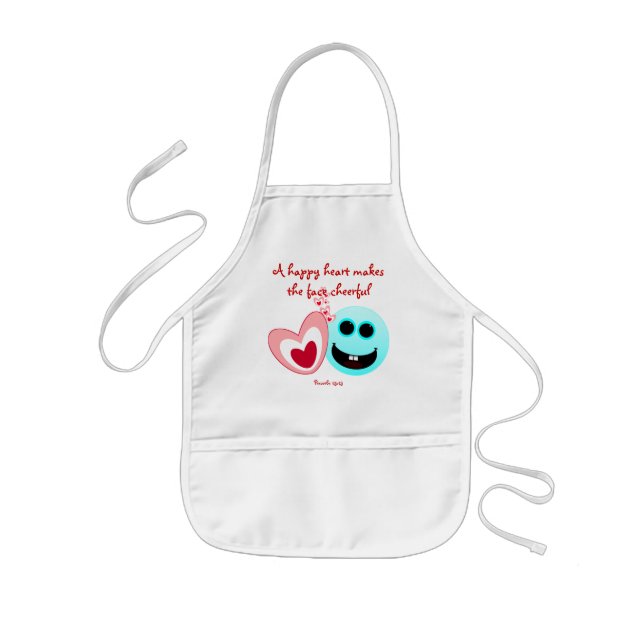 A Happy Heart - Proverbs 15:13 NIV Kids' Apron (Front)