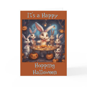 A Happy Hopping Halloween Bunnies Halloween Card