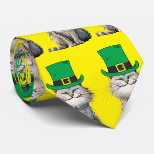 A happy Irish Cat Neck Tie