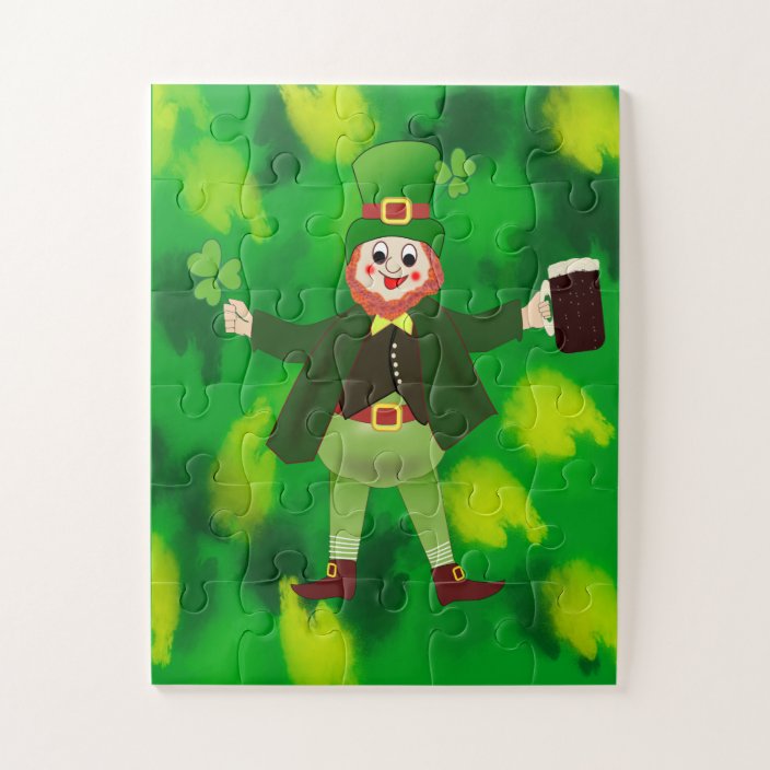 A Happy Leprechaun Jigsaw Puzzle | Zazzle.com