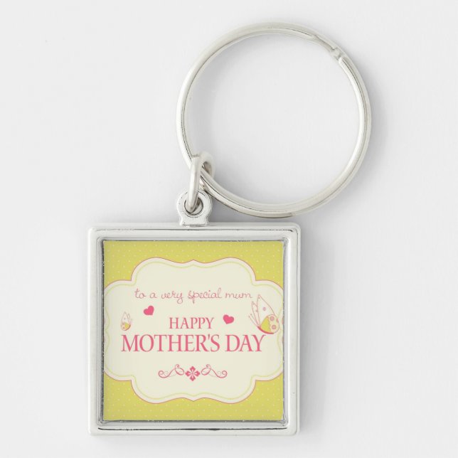 A Happy Mother's Day Greeting Card Keychain (Front)