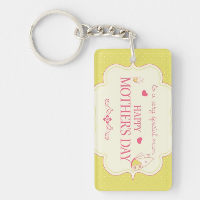 A Happy Mother's Day Greeting Card Keychain (Front)