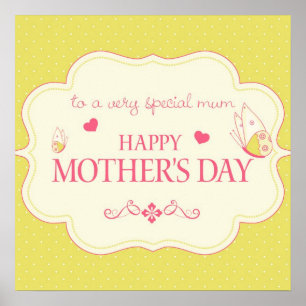 A Happy Mother's Day Greeting Card Poster