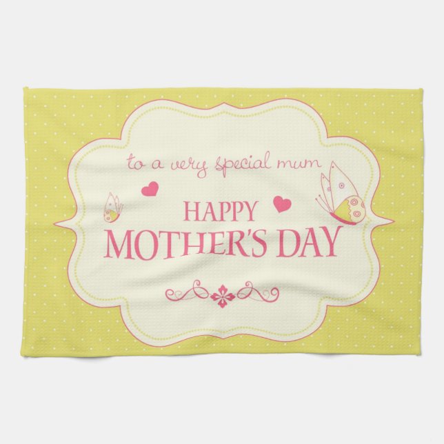 A Happy Mother's Day Greeting Card Towel (Horizontal)