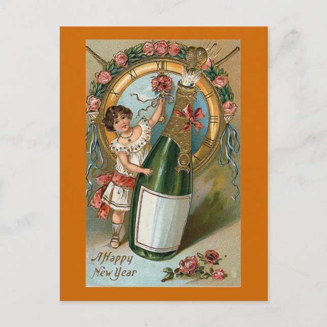 A Happy New Year Holiday Postcard (Front)