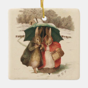 “A Happy Pair” by Beatrix Potter Ceramic Ornament