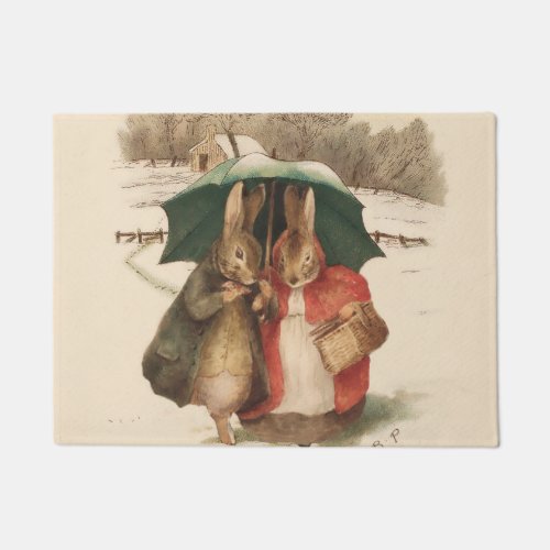 A Happy Pair by Beatrix Potter Doormat