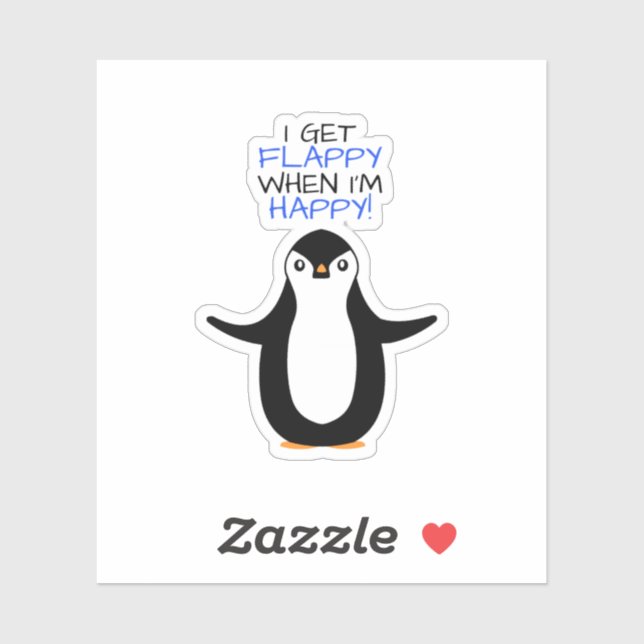 A happy penguin sticker (Sheet)