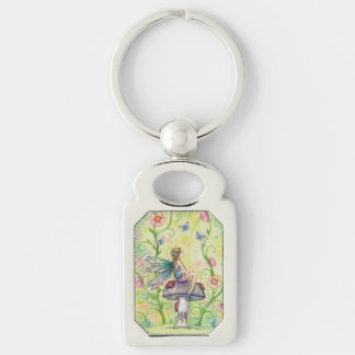 A Happy Place Flower Fairy Art Keychain
