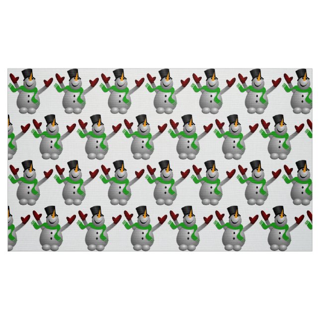 A Happy Snowman Fabric (Fat Quarter)