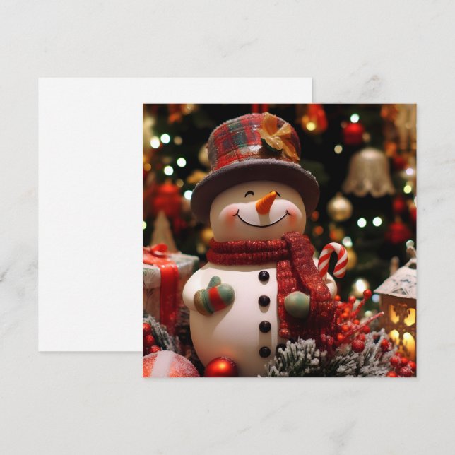 A happy snowman for the holidays card (Front/Back)