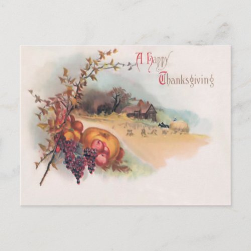 A Happy Thanksgiving Postcard