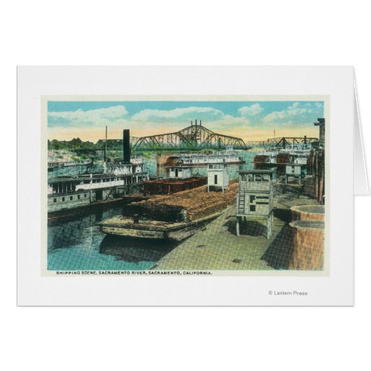 A Harbor Shipping Scene on Sacramento River (Front Horizontal)
