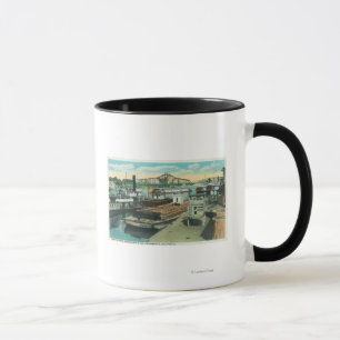 A Harbor Shipping Scene on Sacramento River Mug