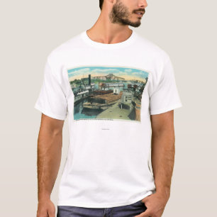 A Harbor Shipping Scene on Sacramento River T-Shirt