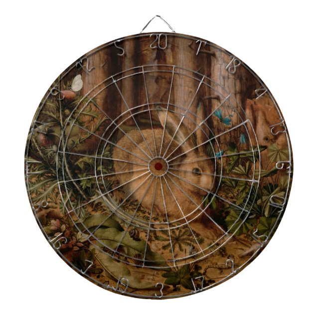 A Hare in the Forest (by Hans Hoffmann) Dart Board (Front)