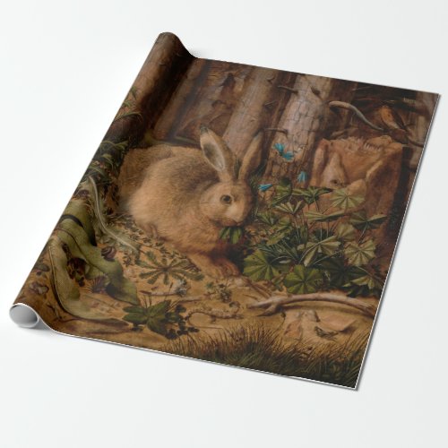 A Hare in the Forest by Hans Hoffmann Wrapping Paper