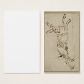 A Hare Running, With Ears Pricked (pen & ink on pa (Front & Back)