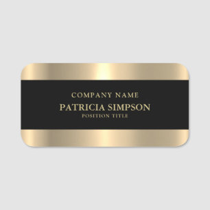 A Harmonious Balance Between Back & Gold: Luxury Name Tag