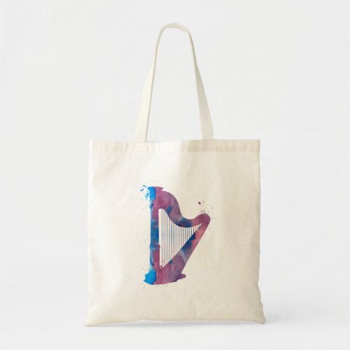 A harp tote bag