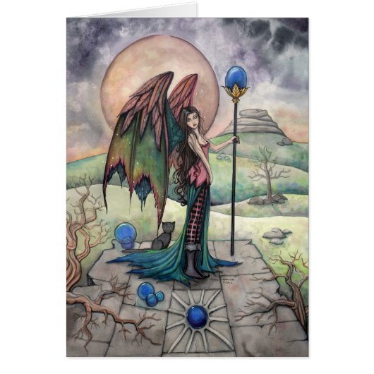 A Harvest Moon Gothic Faery Fantasy Art Cards (Front)