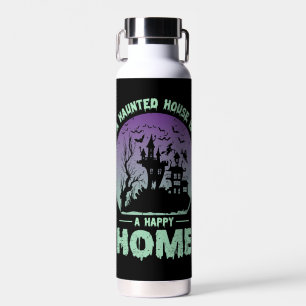 A Haunted House is a Happy Home Water Bottle