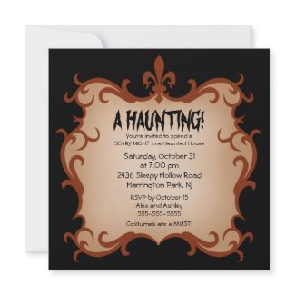 A Haunting Halloween Party Invitation invitation