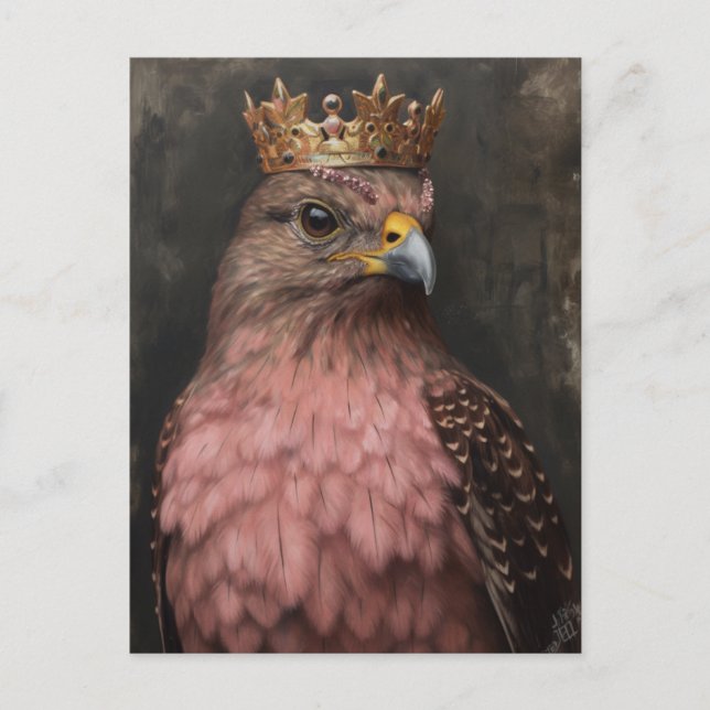 A Hawk With a Crown Postcard (Front)