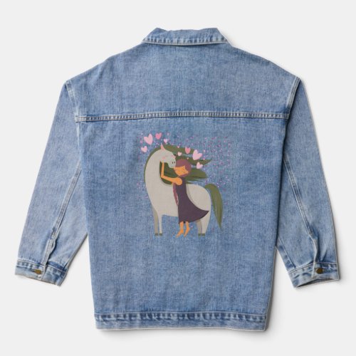 A He For Horses Rider Rider Horse With Love For Ho Denim Jacket
