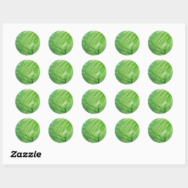 A Head of Cabbage Classic Round Sticker (Sheet)