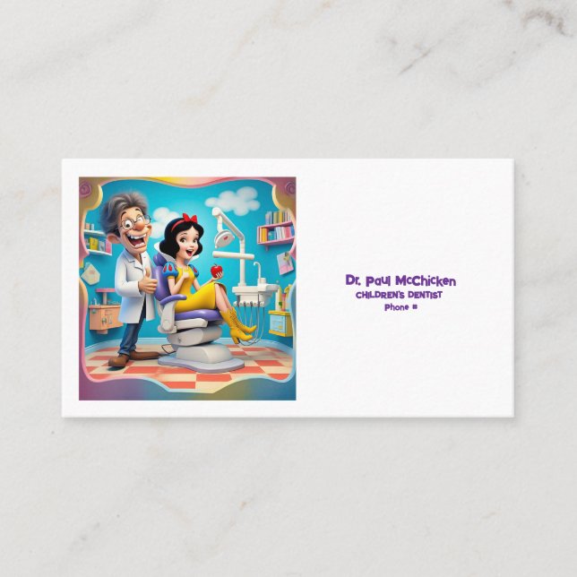 " A HEALTHY SMILE IS THE FAIREST OF THEM ALL " BUSINESS CARD (Front)