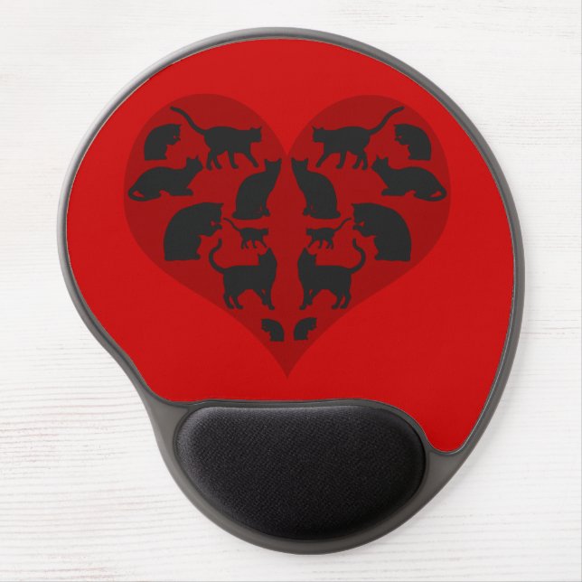 A Heart For Cats Gel Mouse Pad (Front)