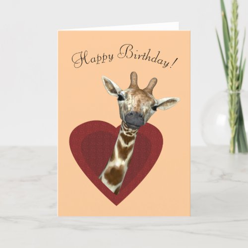 A Heart For Giraffes Card